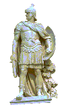 Statue eines Römers an der Neuen Burg